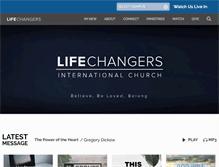 Tablet Screenshot of lifechangerschurch.com